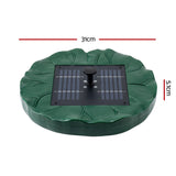 Gardeon Solar Fountain Pumps Bird Bath Floating Lotus Desig Water Feature 31cm - Front View