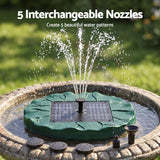 Gardeon Solar Fountain Pumps Bird Bath Floating Lotus Desig Water Feature 31cm - 45-Degree Angle