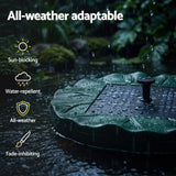 Gardeon Solar Fountain Pumps Bird Bath Floating Lotus Desig Water Feature 31cm - Rear View