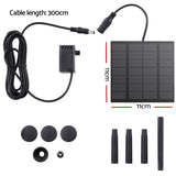 Gardeon Solar Pond Pump Submersible Water Fountain Kit 2.6FT - Front View