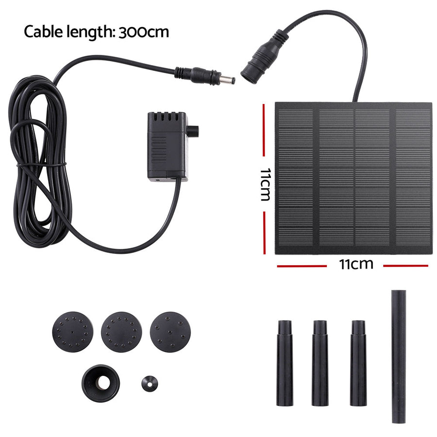 Gardeon Solar Pond Pump Submersible Water Fountain Kit 2.6FT, Solar Powered
