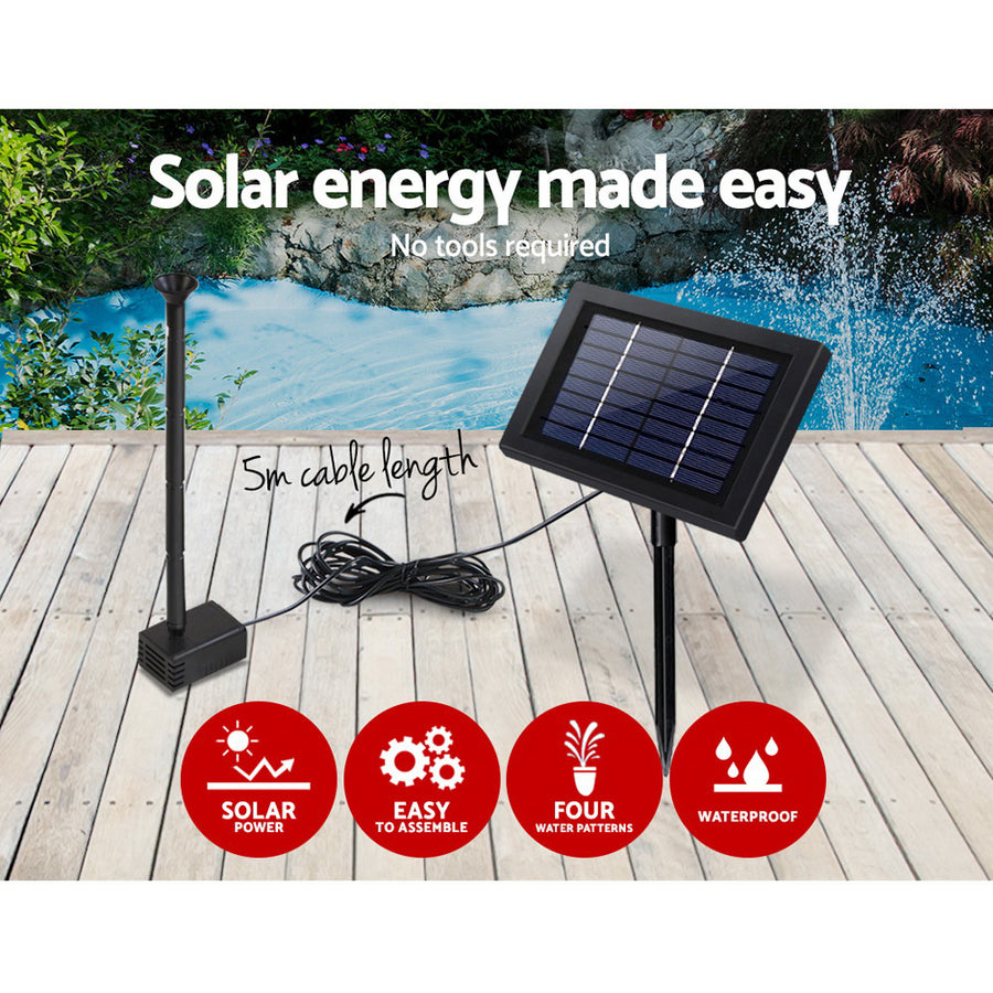 Gardeon Solar Pond Pump Submersible Water Fountain Kit 4FT, image 4