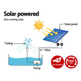 Gardeon Solar Pond Pump Submersible Water Fountain Kit 4FT - 45-Degree Angle