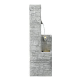 Gardeon Solar Fountain Water Feature Outdoor Indoor 4-Tier Square Cascading Beige - Top-Down View