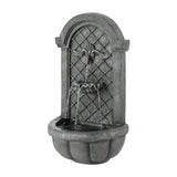 Gardeon Solar Fountain Water Feature Wall Mount Garden Fountains 80CM Grey - Close-Up Angle