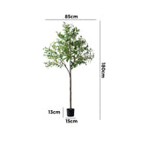Livsip 180cm Artificial Olive Tree Lifelike Faux Potted Plants - Top-Down View