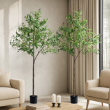 Livsip 2x Artificial Olive Tree Faux Potted Plants 180cm - Low Angle
