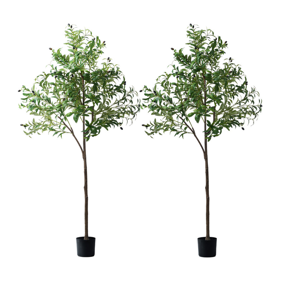 Livsip 2x Artificial Olive Tree Faux Potted Plants 180cm