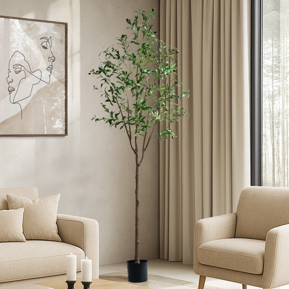 Livsip 210cm Artificial Olive Tree Lifelike Tall Faux Potted Plants
