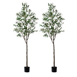 Livsip 2x Artificial Olive Tree Tall Faux Potted Plants 210cm