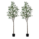 Livsip 2x Artificial Olive Tree Tall Faux Potted Plants 210cm