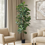 Livsip 180cm Artificial Fiddle Leaf Fig Tree Lifelike Faux Plants - Rear View