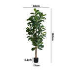 Livsip 180cm Artificial Fiddle Leaf Fig Tree Lifelike Faux Plants