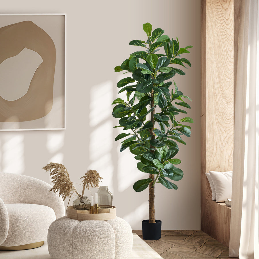 Livsip 180cm Artificial Fiddle Leaf Fig Tree Lifelike Faux Plants