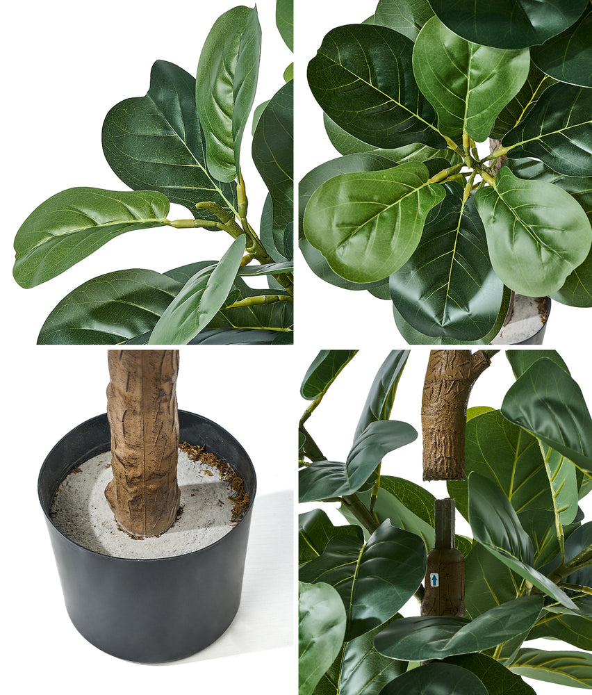 Livsip 2x Artificial Fiddle Leaf Fig Tree Lifelike Faux Plants 180cm