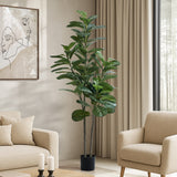 Livsip 150cm Artificial Fiddle Leaf Fig Tree Lifelike Faux Plants - Rear View