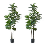 Livsip 2x Artificial Fiddle Leaf Fig Tree Lifelike Faux Plants 150cm
