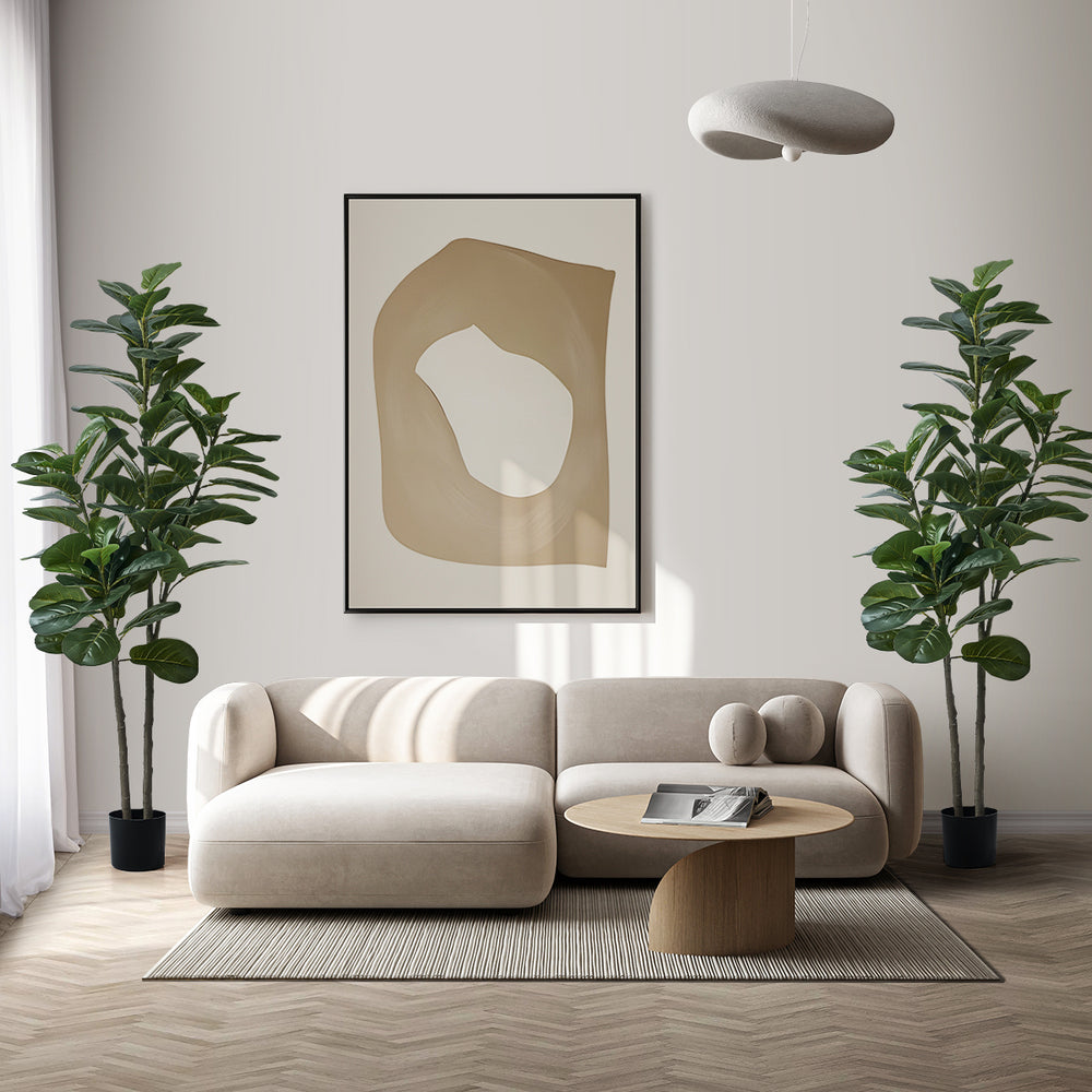Livsip 2x Artificial Fiddle Leaf Fig Tree Lifelike Faux Plants 150cm