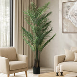 Livsip 180cm Artificial Palm Tree Lifelike Faux Potted Plants - 45-Degree Angle