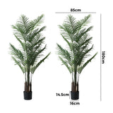 Livsip 2x Artificial Palm Tree Faux Potted Plants 180cm - Close-Up Angle