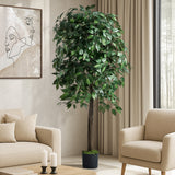 Livsip 180cm Artificial Ficus Tree Lifelike Faux Potted Plants - Close-Up Angle