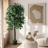 Livsip 180cm Artificial Ficus Tree Lifelike Faux Potted Plants - 45-Degree Angle