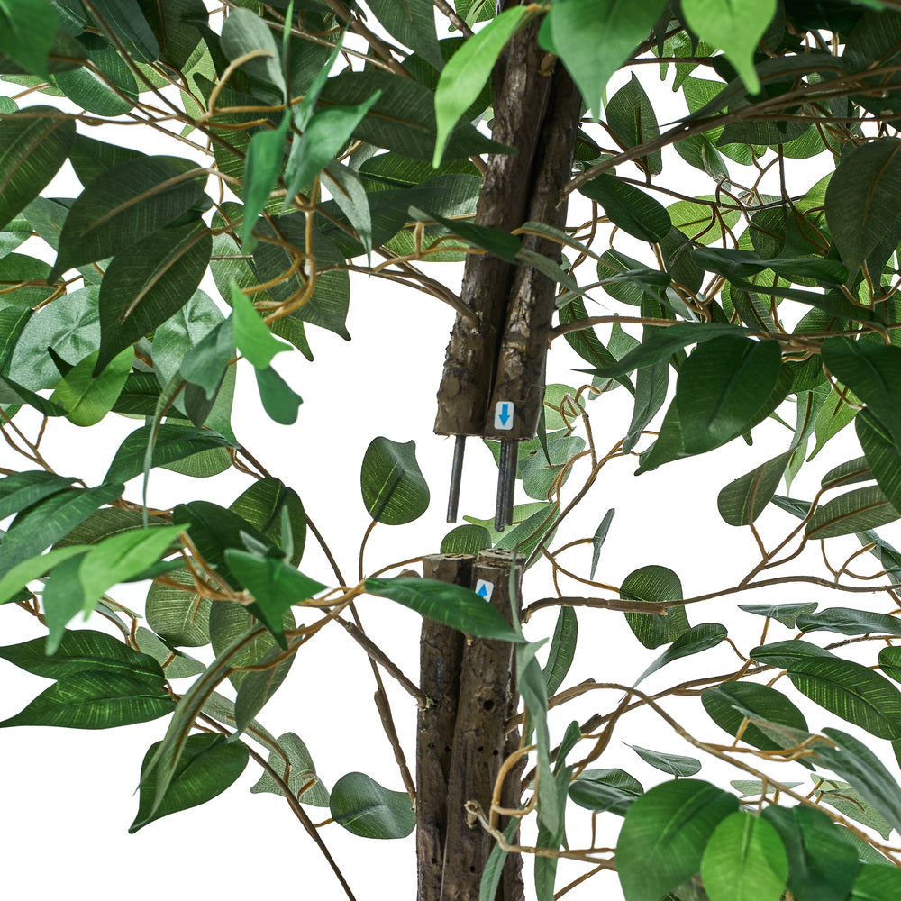 Livsip 2x Artificial Ficus Tree Faux Potted Plants 180cm