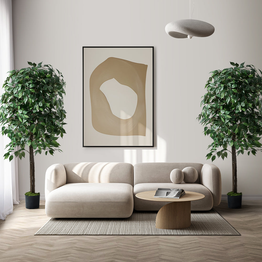 Livsip 2x Artificial Ficus Tree Faux Potted Plants 180cm