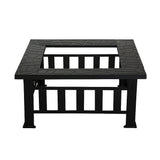 Grillz Fire Pit BBQ Grill 2-In-1 Table - Side View