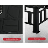 Grillz Fire Pit BBQ Grill 2-In-1 Table - Close-Up Angle