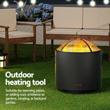 Grillz Fire Pit BBQ Portable Deep Bowl Outdoor Fireplace - 45-Degree Angle