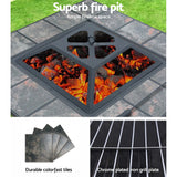 Grillz Fire Pit BBQ Grill Ice Bucket 4-In-1 Table - Rear View