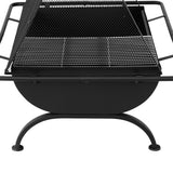 Grillz Fire Pit BBQ Grill Outdoor Fireplace Steel - Top-Down View