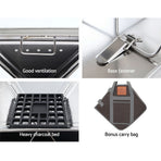 Grillz portable stainless steel fire pit BBQ grill with carry bag, image 6