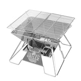 Grillz Fire Pit BBQ Grill with Carry Bag Portable - Close-Up Angle