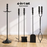 Grillz Fire Pit Tool Set 5 PCS - 45-Degree Angle