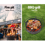 Grillz Fire Pit BBQ Grill 76cm - Side View