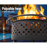 Grillz Fire Pit BBQ Grill 76cm - Top-Down View