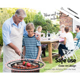 Grillz Fire Pit BBQ Grill 76cm - 45-Degree Angle