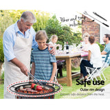 Grillz Fire Pit BBQ Grill 82cm - 45-Degree Angle