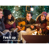 Grillz Fire Pit Cast Iron Rustic 70cm - Top-Down View