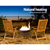 Grillz Fire Pit Cast Iron Rustic 70cm - Rear View