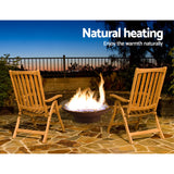 Grillz Fire Pit Bowl Cast Iron Rustic 70cm - 45-Degree Angle