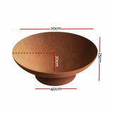 Grillz Fire Pit Bowl Cast Iron Rustic 70cm - Front View
