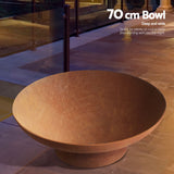 Grillz Fire Pit Bowl Cast Iron Rustic 70cm - Rear View