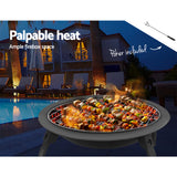 Fire Pit BBQ Charcoal Grill Smoker Portable Outdoor Camping Garden Pits 30 - 45-Degree Angle