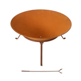 Grillz 70cm Fire Pit Rustic Iron Bowl Outdoor - Side View