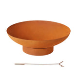 Grillz Fire Pit Iron Bowl 80cm Outdoor Patio Fireplace