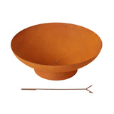 Grillz Fire Pit Iron Bowl 80cm Outdoor Patio Fireplace - Side View