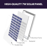 Protege Hi-Flow Water Feature Fountain Pond Pump, w/ Solar Panel, Lithium Battery, Remote Control, Nozzle kit - Top-Down View